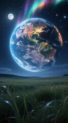 Wall Mural - global earth world technology system