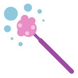 © DesignPlace - Kids Icon of Bubble Wand with Bubbles Fun Toy Illustration