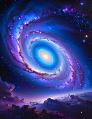Wall Mural - Spiral Galaxy Cosmic View (1)