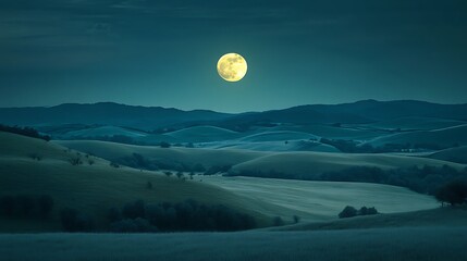 Wall Mural - Celestial view of moon and Jupiter aligned over ocean high resolution picture