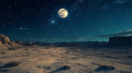Wall Mural - Eclipsed moon creating dramatic celestial event in night sky high resolution picture