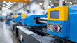 © Kateryna - Plastic injection molding machines with heated barrels and precision mold systems polymer processing equipment with temperature controls and cycle time optimization technology