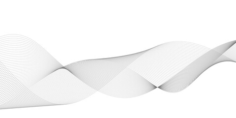 Wall Mural - white abstract geometric curve lines background. grey, white lines background. digital future techno