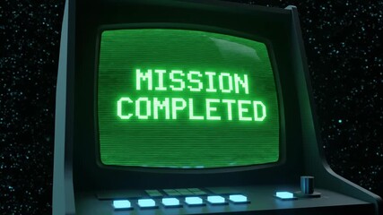 Retro computer screen displaying 