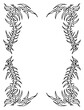 © Neocozmo Graphic - Cybersigilsm frame with bone shape and neo tribal design for poster or print