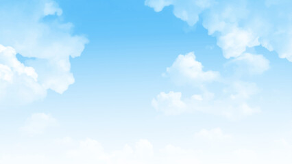 Wall Mural - sky and clouds summer nature. day landscape. blue sky background. beautiful photo