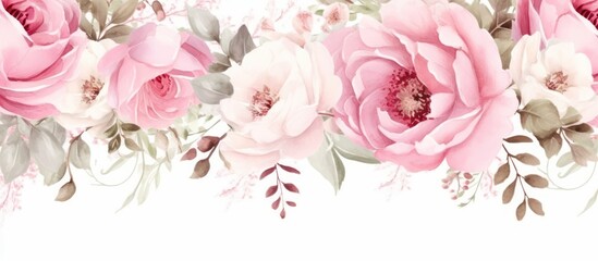  beautiful pink roses,lush botanical floral arrangement,delicate vintage floral border,soft pastel color palette,detailed botanical illustration style,high definition digital art,intricate flower petal