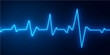 © alien - Cardiogram with blue and green lines representing a healthy heart rate on a medical monitor
