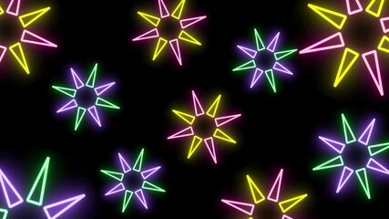 Wall Mural - abstract glow neon retro style 80s-90s minimalist pattern sun shape geometric memphis design backgro