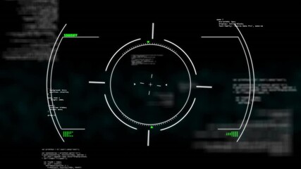 Wall Mural - animation of scan scope over data processing