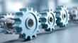 © KohXD - Close-up of a row of gears in motion symbolizing the concept of process and efficiency in mechanical systems