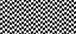 © ksania - Distorted checkered seamless pattern with crayon texture. Hand drawn black checkerboard or race flag with wavy optical effect. Funky groovy vector print