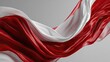 © Shutter - Red and white fabric drapes in flowing curves