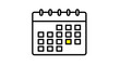 © Tugas - Calendar icon on a white background, representing planning, scheduling, and time management
