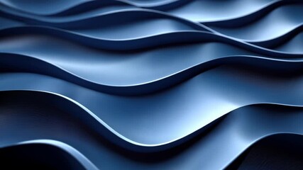 Abstract Blue Waves Seamless 3D Motion Background.