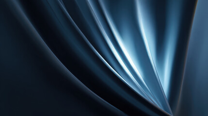 Wall Mural - soft, flowing fabric in shades of blue creates serene and elegant atmosphere. smooth texture and gen