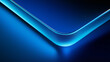 © Account - Angolo arrotondato blu ciano illuminato, close-up di bordo prodotto hi-tech; render 3D minimal con texture satinata e riflessi neon, perfetto per UI, mockup e branding.