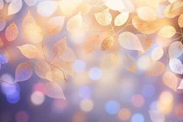 Wall Mural - leaf pattern bokeh effect background light backgrounds outdoors.