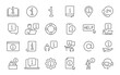 © iiierlok_xolms - WebInfo web icons in line style. Information, manual, online help, info center, instruction, rules, collection. Vector illustration.