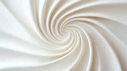 Wall Mural - Elegant Swirl Patterns in Abstract Modern Art Installation Featuring Creamy Color Tones and Style