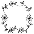 © Jhon - Black floral vine border with leaves and flowers vector