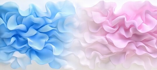 Sticker - soft and dreamy abstract flow with blue and pink hues, gentle swirls for a modern artistic touch