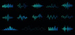 © dariachekman - A set of sound wave equalizers in futuristic colors