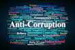 © Danawan Purbanggoro - Anti-Corruption Word Cloud. Key Terms On Integrity, Accountability, Transparency, Governance, Fraud, Bribery, Justice, And Global Efforts To Combat Corruption.