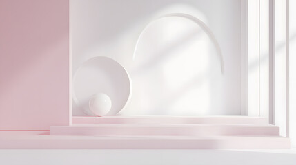 Clean and minimalist website design on a white background, Website development