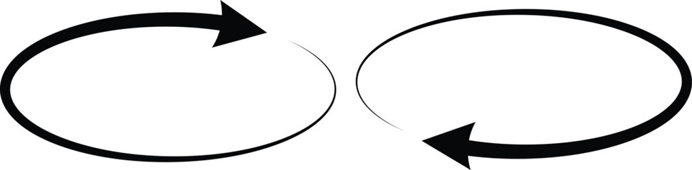 Wall Mural - 
rotation icon. 360 rotation icon vector illustration. circle arrow icon set. circular arrow icon, refresh, reload arrow icon. 
