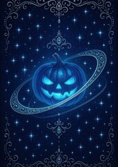 Wall Mural - Mystical pumpkin galaxy wallpaper