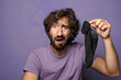 © kues1 - young adult bearded man with a dirty sock