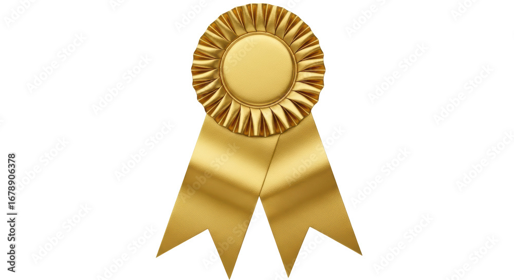 Isolated Gold Ribbon Award Stock Photo | Adobe Stock