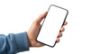 © Johanna - Isolated Hand Holding Smartphone with Blank Screen
