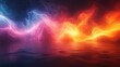 © deounix - Vibrant abstract waves of lue and orange light refleting on water, creating a esmerizing and dynamic visal perfect for creative prjects.
