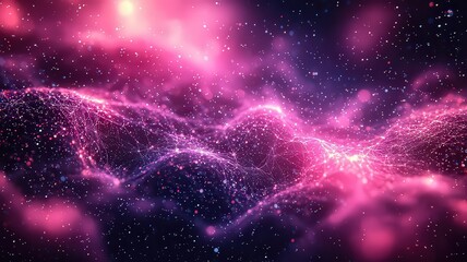 Wall Mural - vibrant cosmic nebula with swirling pink and purple ues, creating a mesmerizin backdrop for space-th