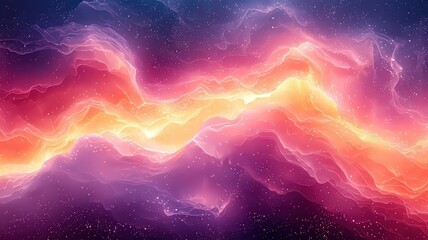 Wall Mural - vibrant cosmic abstract with swirling pink and orang hues, evoking a sense of nergy and wonder, perf