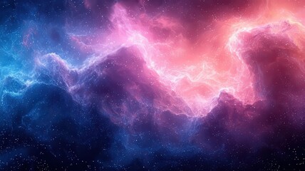 Wall Mural - vibrant cosmic clouds in sades of pink and blue, shocasing the beauty of the uiverse, perfect for sc