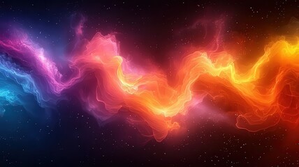 Wall Mural - vibrant cosmic swirl of colorful nebula gases, creatng a mesmerizing abstract ackground perfect for 
