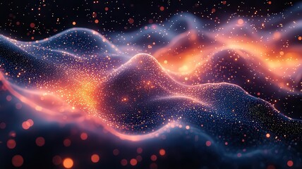 Wall Mural - vibrant cosmic waves of light and energy, showcasinga mesmerizing blend of colrs and textures, perfe