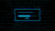© Stock motion CK - Cyber Attack Progress Bar With Glitch Effect And Code Background hacking loading