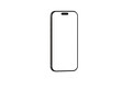 © vegefox.com - High-quality image of a modern smartphone with a blank screen, perfect for app presentations or website mockups.  Clean design, isolated on white.