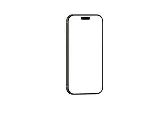 Clean, minimalist mockup of a modern smartphone with blank screen. Perfect for app presentations or website designs. High-resolution image.