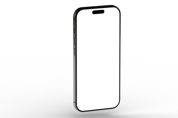 High-quality image of a modern smartphone with a blank screen, perfect for app presentations or website mockups.