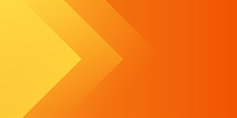 Wall Mural - simple modern yellow arrow vector shape on orange background