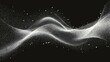 © Ksu_Sha - Abstract wave of white glowing particles forming dynamic flow on black background in digital style