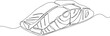 © Cici - Minimalist continuous line drawing of a fresh salmon fillet on a