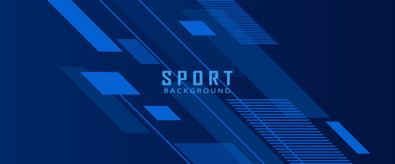 Simple sport background with geometric style. Blue background. Geometric background.