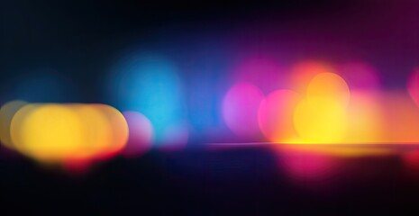 Abstract bokeh of vibrant, colorful lights