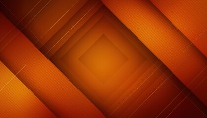 Wall Mural - vibrant layered orange diamond abstract geometric background with glowing 3d paper cut effect perfec